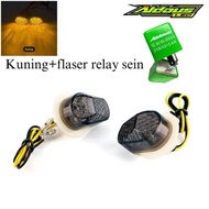 Lampj sen sein tempel Led oval mini senja lampu sein tempel ninja RNinja RR Mx kingVixionbysondll