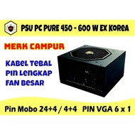 Power Supply / Psu Pc Computer Pure 450-500 - 600w Ex Korea