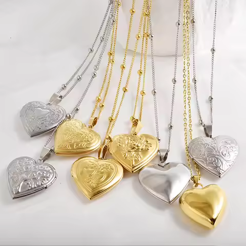 1Pc Openable Photo Frame Family Love Box Collares Goth Flower Of Life Memorial Locket Pendant Neckla