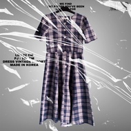 BKK dress/Korean style/Korean dress/plaid dress/vintage dress/vintage style/BKK dress
