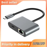 Type C to Ethernet Adapter 2.5Gbps Gigabit LAN Adapter Support PD100W Charging for Laptop Computer