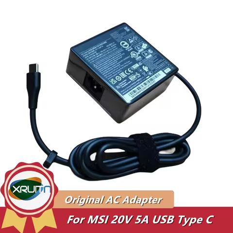 Original OEM 20V 5A 100W A21-100P1A AC Adapter Laptop Charger For MSI Stealth 14 Studio A13VF RTX406