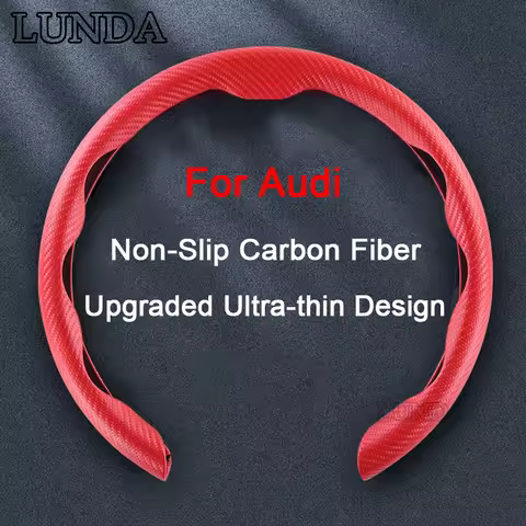 Car Steering Wheel Cover Carbon Fiber Booster Cover For Audi A1 A3 8P 8L A4 A5 B6 B7 A6 A7 C5 C6 4F 