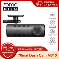 New 70mai Dash Cam M310 New 1296P Night Vision F2.0 Aperture 70mai M310 Car DVR 24H Parking Monitor 