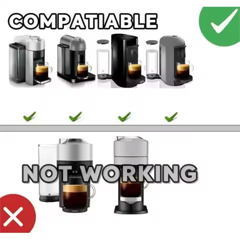 【AT48】 NEW Stainless Steel Reusable 70ml Vertuo Pod - Refillable for VertuoPlus XN903/XN900, GCA1, E