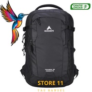 NEW - Original - Men's Backpack Plain Black 28l Water Resistant Backpack With 7 Compartments