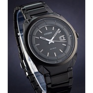 Citizen AW1015-53E Eco-Drive Black Analog Stainless Steel Date Men's Dress Watch