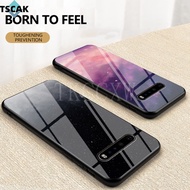 LG G6 G7 G8 ThinQ V60 ThinQ Case Gradient Starry Sky Soft Edge Tempered Glass Hard Phone Cover