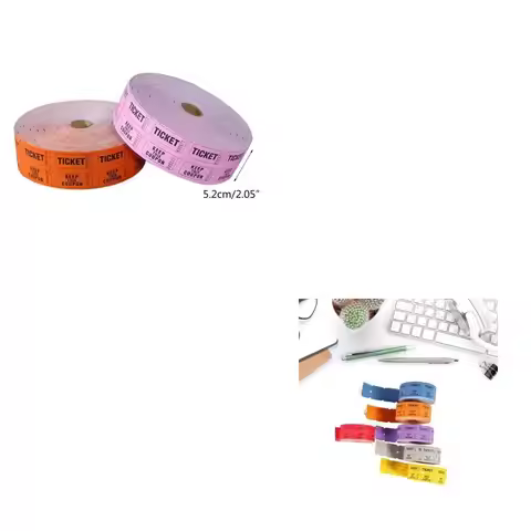 1000pcs 1 Roll Tickets Raffle Tickets Single Roll Party Tickets Carnival Party