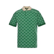 代購 義大利奢侈時裝品牌Gucci綠色星星刺繡短袖polo衫