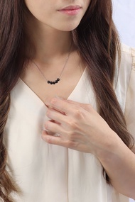 天然緬甸墨翠項鍊 鎖骨鏈 不鏽鋼鍊