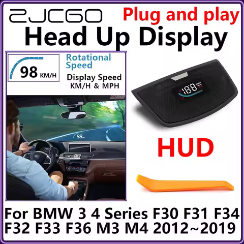 HUD Head Up Display Car Projector Plug and Play Display Rotational Speed for BMW 3 4 Series F30 F31 
