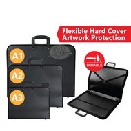 Double Protection Flexible Hard Cover Portfolio Art Bag A3 A2 A1/ Drawing Board Bag/ Drafting Bag | 