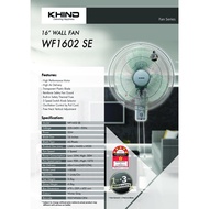 Khind Wall Fan (WF1602SE)