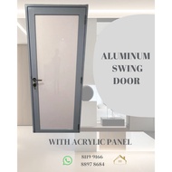 Aluminium Swing Door with Acrylic Panel