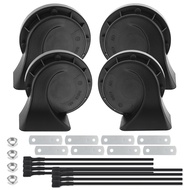 4ชิ้น12โวลต์แตรรถ130db ดังมากเสียงสูง/ต่ำแตรหอยโข่งไฟฟ้ากันน้ำสำหรับรถยนต์/รถบรรทุก