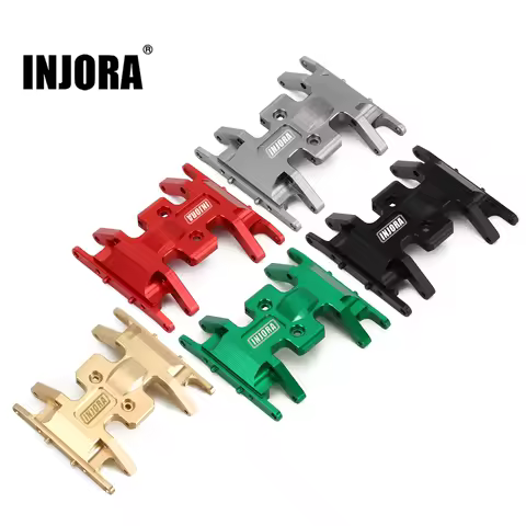 INJORA Brass/Aluminum Skid Plate Transmission Mount for 1/24 RC Crawler Axial SCX24 Upgrade Parts