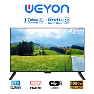 promo!! weyon tv digital tv 22 inch tv led full hd televisi - 21 inch digital