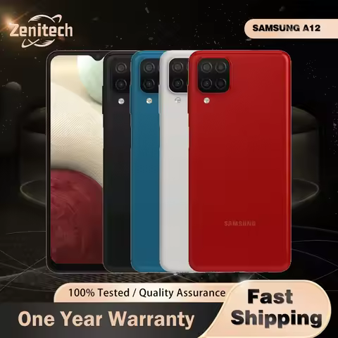 Original Samsung Galaxy A12 A127F A125U 4G Mobile Phone 6.5'' 4GB RAM 64GB ROM 48MP+5MP+2MP*2 galaxy