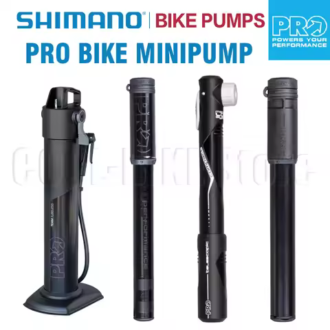 Shimano PRO COMPACT Mini Bike Air Pump 160PSI Black Magnetic Lock Resin Barrelled Portable Pump Cycl