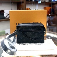 閑置品!Lv Mini Soft Trunk 黑色軟盒子塗層帆布 M44735