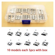 Set Konektor Micro USB Jack Female Socket Charging Port  5 Pin