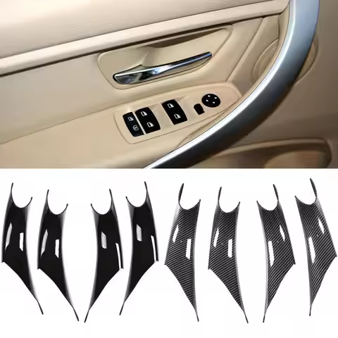 Car Inner Pull Handle Front Rear Interior Door Handle Cover For BMW 3 4 Series M3 M4 F30 F80 F31 F32