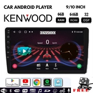 [6GB RAM+64GB ROM] QLED Kenwood Android Player 9"10" inch Quad Core Car Multimedia MP5 Player WIFI