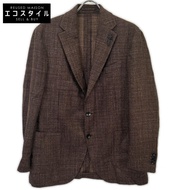 Lardini JA6000AQ Brown Wool x Silk Advance Boutonnière 3B Jacket Size 52 [Used]
