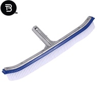TRB 18 Inch Outdoor Pool Wall Brush Swimming Pool Cleaning Tool Aluminum Handle for Pond Spa  Pools 