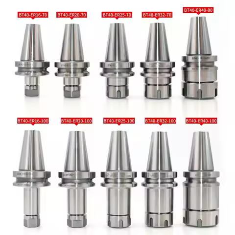 1PCS BT40 Spring Collet Chuck keyless ER11 ER16 ER20 ER25 ER32 ER40 70L 100L for CNC Machining Cente