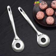 GLENES Croquettes Meatball Spoon Mold, Stainless Steel Hangable Meatball Maker Spoon, Kitchen Access