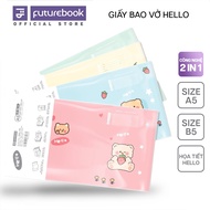 Pack of 5 A5/B5/Convenient 2 In 1 Hello Futurebook Student Notebook Covers