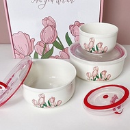 Bohemian Bowl Container Set Ceramic Bowl Set Bowl With Lid Food Storage Container Giftbox Doorgift