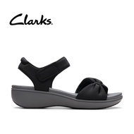 Clarks Womens BrinkleyRaeSar Wedges - Black Textile