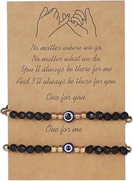 Best Friendship Bracelets for 2 3 4 5 Pinky Promise Bracelet Sun/Moon/Sunflower/Cross/Heart/Compass