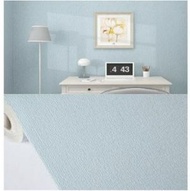 全城熱賣 - 防水防潮牆紙自粘壁紙（亞麻紋-青藍色50cm*10米）