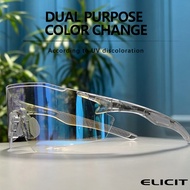 ELICIT Photochromic Sunglasses Cycling Blue Outdoor Sports Bike Glasses Red Man Women MTB Running Fi