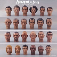 1/6 Trend  Headplay Male Asian Europe And America Star  Head Carving Model Fit 12" 1