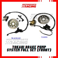 WAVE 125👈🏼 TOKAHI FRONT CALIPER BRAKE PUMP SYSTEM FULL SET=CALIPER,MASTER PUMP,DISC BRAKE,HOSE[READY STOCK] WAVE125 HOND