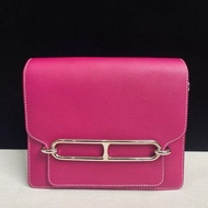 98新💓 Hermes Roulis 23 Rose Purple 豬鼻子