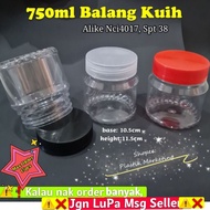 Balang kuih 750ML  pet container " alike & mirip balang NCI4017 n SPT38"- BEKAS KUIH RAYA