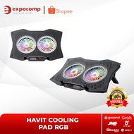HAVIT Cooling Pad Cool Pad Coolpad Laptop HV-F2072 RGB DUAL FAN