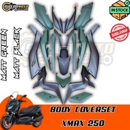 YAMAHA XMAX250 BODYSET/COVERSET/COVER/FRAME [ MATT GREEN + MATT BLACK ]