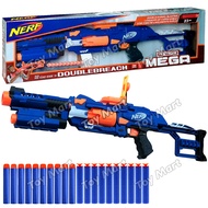 Nerf Doublebreach N-Strike Mega Double-Barrel Blasting Nerf Electric Toy Gun With 20Pcs Soft Bullets