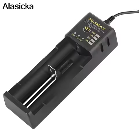 18650 Battery Charger Smart Charging Adjustable Current 26650 21700 14500 26500 22650 Li-ion Recharg