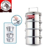 ZEBRA 304 Stainless Steel 14cm X 3Tier / 4 Tier Air-Tight Smart-Lock Multi Level Food Carrier Tiffin