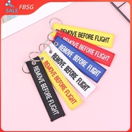FBSG Remove Before Flight Car Key Chain Embroidery Aviation Gifts Keyring Key Tag Holder for Motorcy