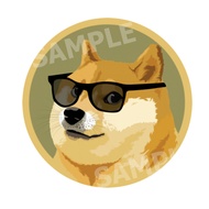 Shiba Stickers Inu Decoration Bitcoin BTC Dogecoin