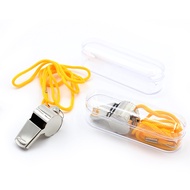 10 PCS Lanyard metal whistle coach referee whistle rescue household sports event stainless steel whistle